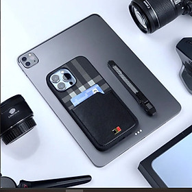 Ốp da kèm ví đựng thẻ Mentor VII cho iPhone 15 Pro Max, 15 Pro, 15 Plus, 15 - Hàng chính hãng - Màu đen - iPhone 15 Pro Max