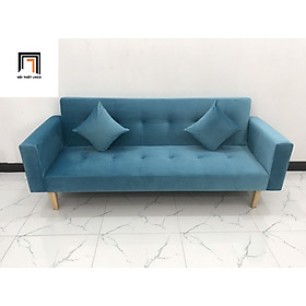 Mua Ghế sofa giường TV xanh dương vải nhung