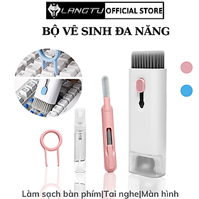 Mua Bộ Chổi Vệ Sinh Lau Quét Bàn Phím Tai Nghe Màn Hình Laptop 7in1 Langtu Đa Năng Có Keypuller Tiện Lợi Hàng Chính Hãng