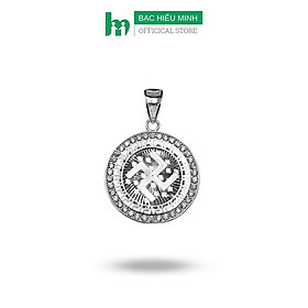 Mặt dây chuyền nam chữ vạn đính đá chính hãng bạc hiểu minh mdn470