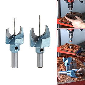 2 Pack Steel Solid Carbide Woodworking Router Bit Wood Milling Cutter 18mm 22mm
