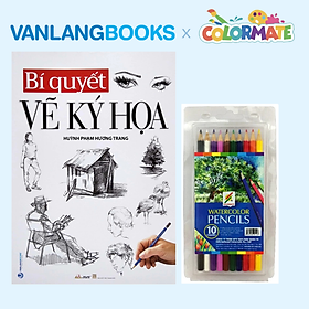 Sách Bí Quyết Vẽ Ký Họa + Hộp 10 Cây Bút Chì Màu Nước Artist MS - Vanlangbooks x Colormate
