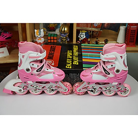 Giày Patin Baby Osy - thiết kế độc đáo nhưng không kém phần chắc chắn, màu sắc đa dạng : Hồng, Xanh-Đen và Đỏ-Đen.
