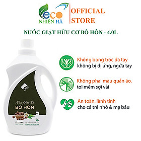 Nước giặt xả ECOCARE 4L tinh dầu bưởi, nước giặt hữu cơ an toàn cho bé, không hại da tay