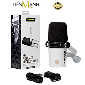 Micro Shure MV7K, MV7S, MV7W, MV7K-BNDL, MV7X - Cổng USB & XLR Livestream Podcast Mic Thu Âm MV7 Microphone Hàng Chính Hãng