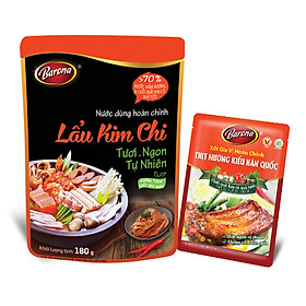 COMBO NƯỚC DÙNG HOÀN CHỈNH LẨU KIM CHI 180g & XỐT THỊT NƯỚNG KIỂU HÀN QUỐC