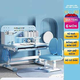 Mua Bàn học sinh bàn học thông minh cho bé chống cận chống gù thay đổi chiều cao tiện lợi kèm kệ sách và ngăn kéo A16