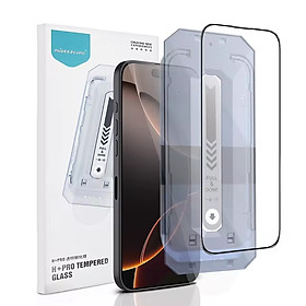 Mua Cường lực Full viền kèm khung cho iPhone 16 Pro Max / 16 Pro hiệu Nillkin CP+ PRO Phủ Nano  vát cạnh 2.5D  lớp Olephobic - Hàng nhập khẩu