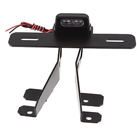 Motorcycle License Plate Frame Bracket W/ Light For Yamaha T-MAX500 TMAX530