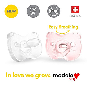 Ty ngậm Medela Baby Soft Silicon 0 - 6 tháng - Có hộp đựng tiệt trùng - Silicone mềm nguyên mảnh - Không chứa BPA