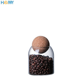 Hũ thuỷ tinh đựng hạt nắp gỗ bần Hobby home decor LTT4 tùy chọn - Hũ 500ml