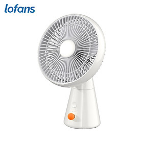 Quạt máy tính để bàn không dây Xiaomi Lofans Quạt di động 4 tốc độ có thể điều chỉnh Độ ồn thấp 3000mAh có thể sạc lại Tích hợp