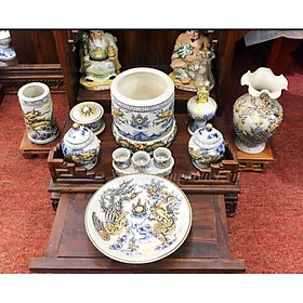 Mua Bộ đồ thờ thần tài thổ địa_men rạn cổ MS001