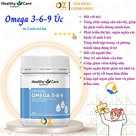 Hình ảnh Omega 3-6-9 Úc Healthy Care Ultimate 1000mg Tạo sức khỏe cho tim, não, khớp, mắt và cải thiện da khô - OZ Slim Store