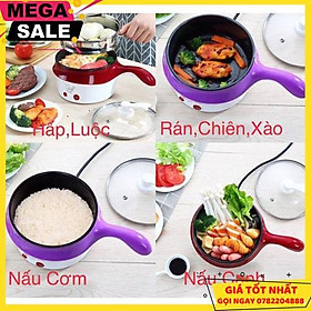 Mua Nồi Lẩu Điện Mini Đa Năng 2 In 1 Hấp  Chiên  Luộc - Đỏ  Hồng  Xanh Giao Màu Ngẫu Nhiên - Giao Hàng Toàn Quốc