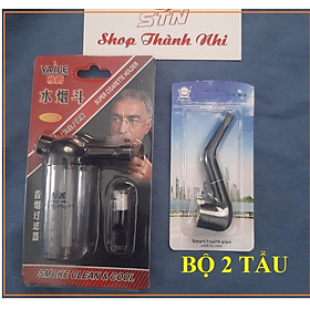 Bộ 2 tẩu thuốc nhựa dẻo gắn điếu và tẩu nước bảo vệ sức khỏe, Shop Thành Nhi CB002