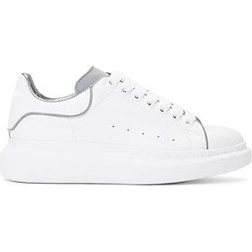 Sneaker trắng độn đế phản quang