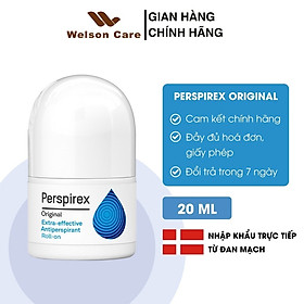 Lăn Nách Khử Mùi Perspirex Original Dành Cho Người Có Mùi Và Mồ Hôi Vừa Phải 20ml