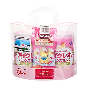 Combo 2 Lon Sữa Bột Glico Icreo Số 0 800g với 5 Stick x 12.7g (0 - 12 tháng)