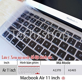 Miếng Lót Bàn Phím Dành Cho Macbook Air Pro Retina 13/15 Inch Chống Nước Chống Bụi Bẩn