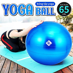 [65cm] KHÔNG KÈM BƠM Bóng tập Yoga Bóng Yoga Tròn Cỡ Đại 65cm Cao Cấp BG (hàng nhập khẩu) - Xanh