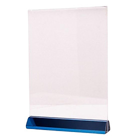 Acrylic Sign Holder Display Stand Card Holder Stand for Desktop Office Home