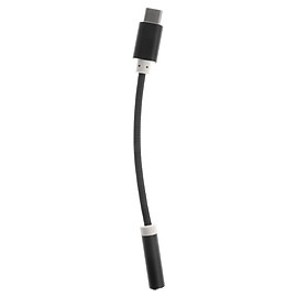 USB-C Type C to 3.5mm Audio   Headphone Cable Charging Adapter Lead Black
