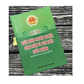 Sách - Luật quân nhân chuyên nghiệp,công nhân và viên chức quốc phòng