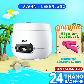 Mua Nồi cơm điện Lebenlang LBL0589 dung tích 1200ml  công suất 500W  thiết kế đơn giản hiện đại - hàng chính hãng