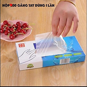 Bao Tay Nilon Dùng 1 Lần Tiện Lợi (Hộp 100 Cái)