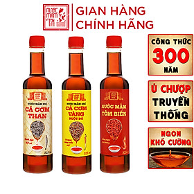 Đặc Sản Phan Thiết - [Combo 3 Chai] Nước Mắm Nhỉ Làng Chài Xưa Cá Cơm Than, Tôm Biển, Cá Cơm Vàng Ruột Đỏ 525Ml/Chai Nhựa Cao Cấp, Tiết Kiệm