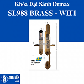 Mua Khóa Đại Sảnh Biệt Thự Demax SL988 GB BRASS - APP WIFI. Hàng Chính Hãng