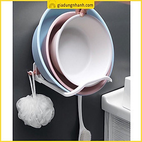 Mua Kệ Dán Tường Bằng Nhựa Gác Thau Rổ Tiện Lợi