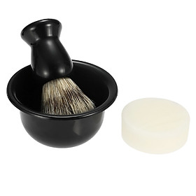 Bộ Dụng Cụ Cạo Râu Nam 4 Trong 1 Anself Chổi Quét + Giá Đỡ + Bát Xà Phòng + Đồ Cạo