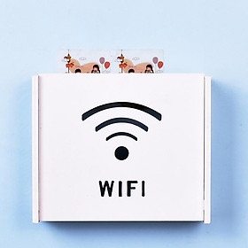 Mua Kệ wifi mini Chữ Wifi treo tường không khoan tặng kèm móc treo cường lực