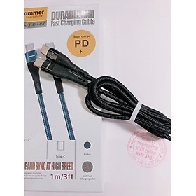 Mua Dây sạc nhanh Ham mer C14  Type C to Type C  PD 60W  dây dù chống cắt và truyền dữ liệu tốt  Hàng chính hãng