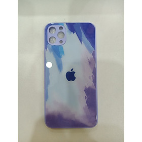 Ốp lưng kính màu loang dành cho iPhone 11 Pro Max/ 12/ 12 Pro/ 12 Pro Max