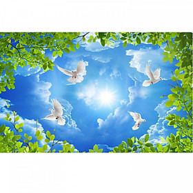 Mua tranh dán trần 3d bầu trời TN59