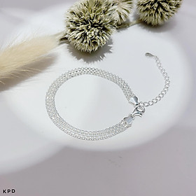 Lắc tay nữ thời trang cao cấp chất liệu bạc Ý MS013t