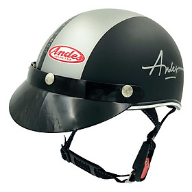 Mũ Bảo Hiểm 1/2 Andes 3Shaly Tem Nhám W194