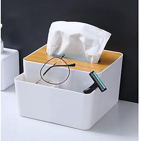 Mua SANG TRỌNG Hộp Đựng Giấy Ăn Nắp Gỗ Decor Có 2 Ngăn Để Đồ Đặt Bàn Phòng Khách  Phòng Ngủ  Bàn Làm Việc