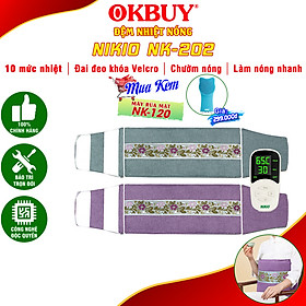 Túi Chườm Nóng Bằng Muối Ngải Cứu Nikio NK-202 - Dòng Cao Cấp Có Khóa Dán, Cải Thiện Giảm Đau Mỏi Lưng Cổ Vai Bụng Kinh