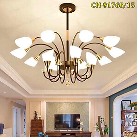 Mua Đèn Chùm Hiện Đại 15 Bóng_Tặng Kèm Bóng Đèn LED - CH81768-15 - đèn chùm bông hoa 15 tay