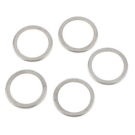 2-5pack 10Pcs Metal Oil Drain Plug Crush Washers Gaskets for   Silver
