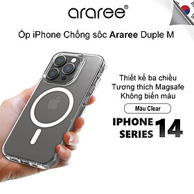 Ốp Lưng Chống Sốc ARAREE Duple M Clear Dành Cho iPhone 14 / 14 Plus / 14 Pro / 14 Pro Max - Hàng Chính Hãng