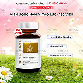 Viên uống đẹp da - chống lão hóa - nám sạm tàn nhan Sắc Ngọc Khang Vi Tảo Lục Hộp 180 Viên