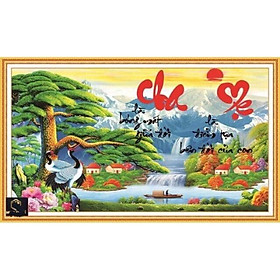 Mua Tranh đính đá Cha Mẹ Vs041 (93x56) chưa đính