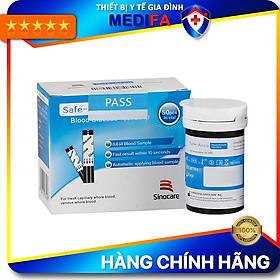 Combo 50 Que Thử Đường Huyết Safe-Accu & 50 Kim Chích Máu Chuẩn Chính Hãng Sinocare, Date Xa