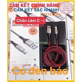 Mua Dây sạc nhanh Hiệu Ham ( H-C12-C ) dòng 3A Chân cắm TypeC  Có đèn báo  Hàng Chính Hãng