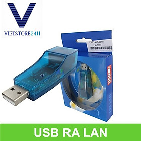 USB ra Lan 2.0 (màu Xanh)